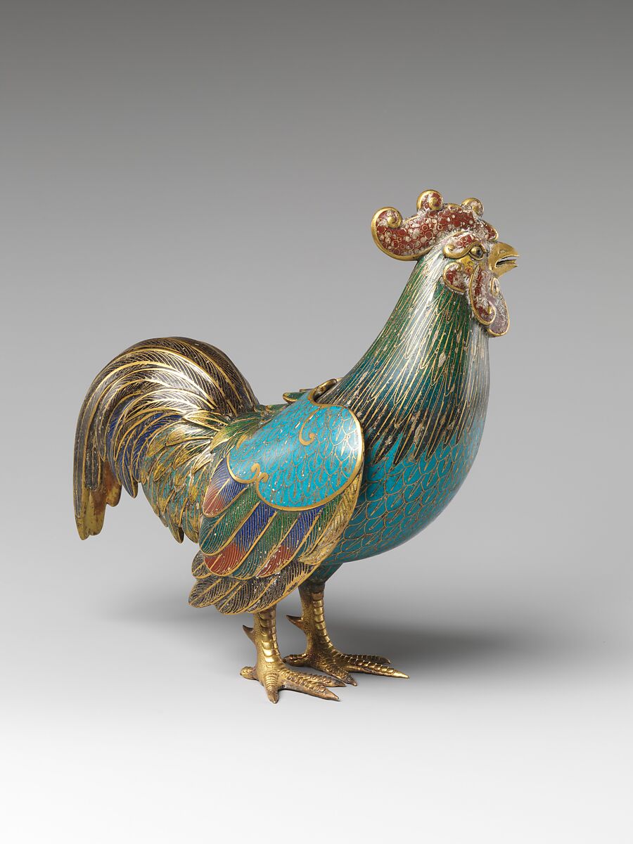 【掐絲琺瑯鷄形香薰　Incense burner in the shape of a rooster】中国‐清代乾隆時代