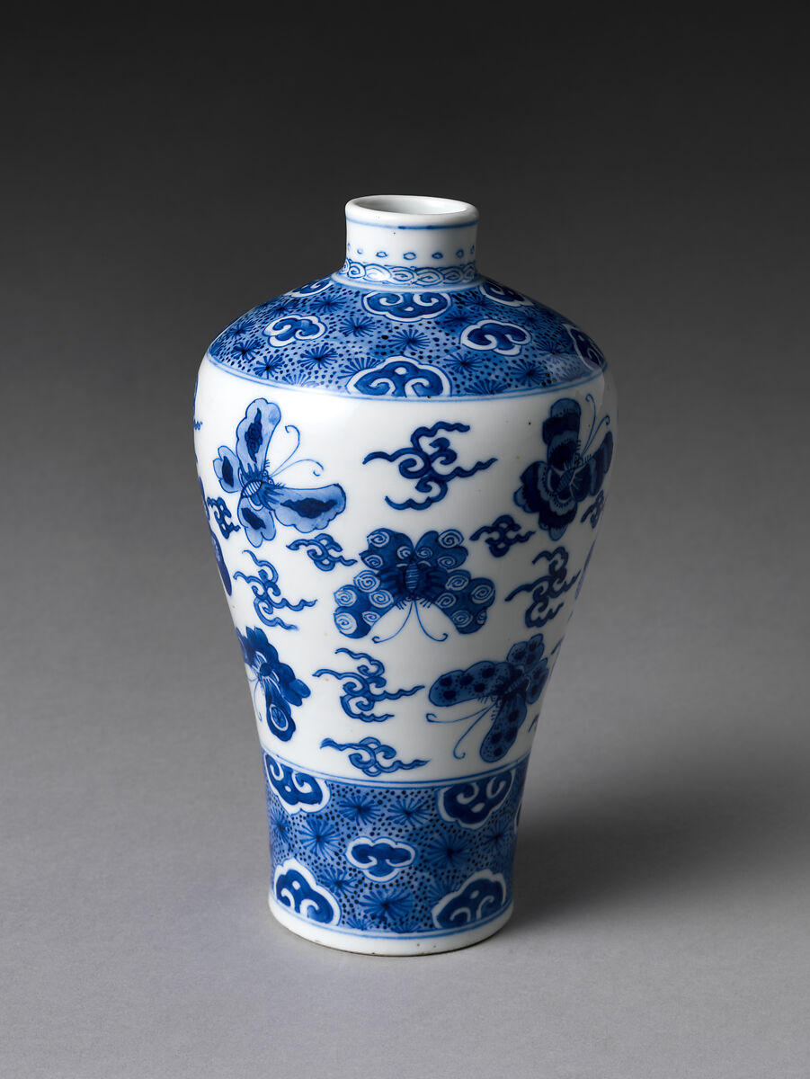 【蝶花瓶　Vase with Butterflies】中国‐清代康熙時代