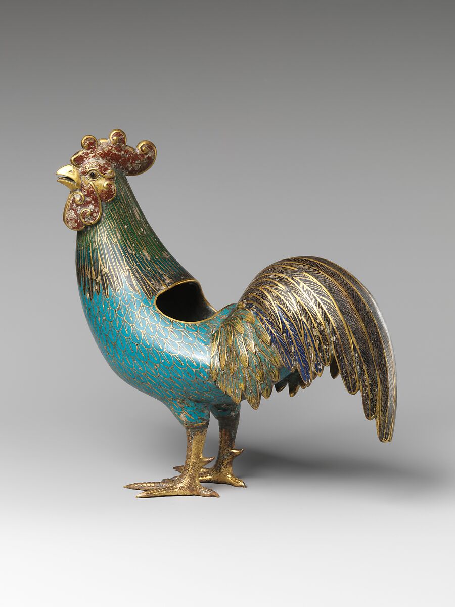 【掐絲琺瑯鷄形香薰　Incense burner in the shape of a rooster】中国‐清代乾隆時代