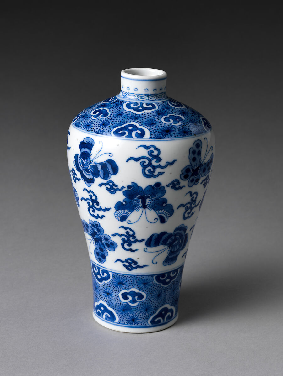 【蝶花瓶　Vase with Butterflies】中国‐清代康熙時代