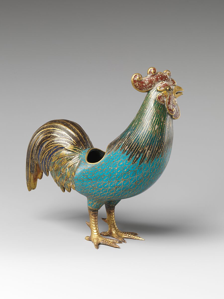 【掐絲琺瑯鷄形香薰　Incense burner in the shape of a rooster】中国‐清代乾隆時代