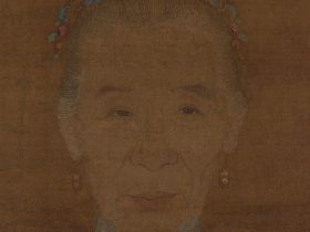 【阮祖德　抑齋曾叔祖夫人像　軸　Portrait of the wife of Yizhai】中国‐明代