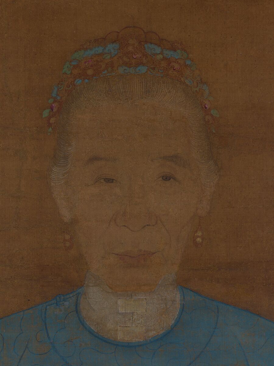 【阮祖德　抑齋曾叔祖夫人像　軸　Portrait of the wife of Yizhai】中国‐明代