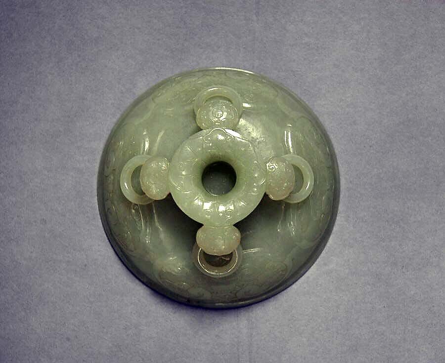 【玉双耳活環爐　Covered bowl with ring handles】中国‐清代