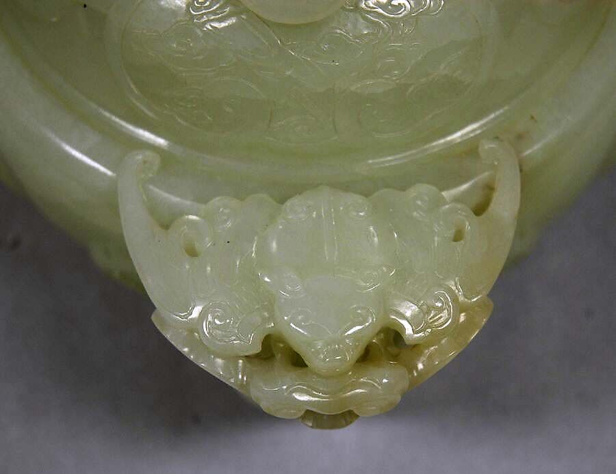 【玉双耳活環爐　Covered bowl with ring handles】中国‐清代