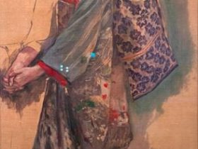 【《昔語り》下絵(舞妓)】黒田清輝‐東京国立博物館収蔵