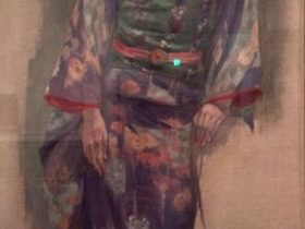 【《昔語り》下絵(舞妓)】黒田清輝‐東京国立博物館収蔵