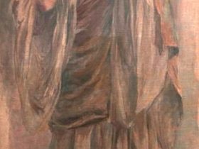 【《昔語り》下絵(僧)】黒田清輝‐東京国立博物館収蔵