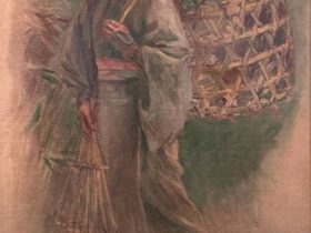 【《昔語り》下絵(草刈り娘)】黒田清輝‐東京国立博物館収蔵