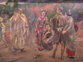 【《昔語り》下絵(構図Ⅱ)】黒田清輝‐東京国立博物館収蔵