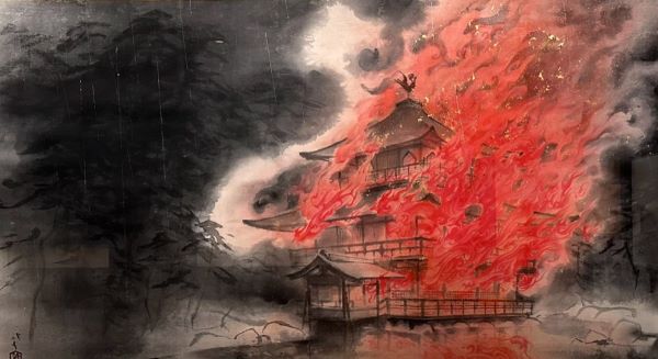 【金閣炎上】川端龍子ー東京国立近代美術館所蔵