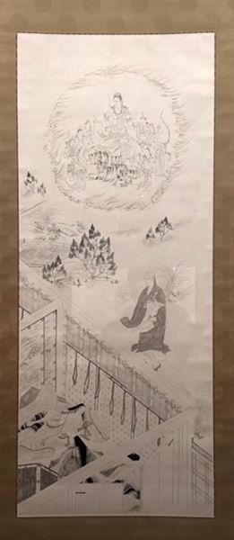 【《無動寺縁起》のための下絵】吉川霊華ー東京国立近代美術館所蔵