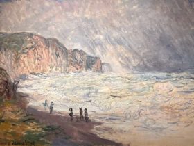 【波立つプールヴィルの海】クロード・モネー国立西洋美術館所蔵