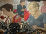 【ファクトリー「レッド・ドーン」で働くチャンピオンたち】Pavel Filonovーロシア国立博物館所蔵