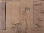 【日本風俗絵(掃除)】黒田清輝‐東京国立博物館黒田記念館収蔵