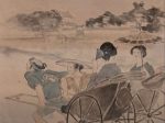 【日本風俗絵(人力車)】黒田清輝‐東京国立博物館黒田記念館収蔵