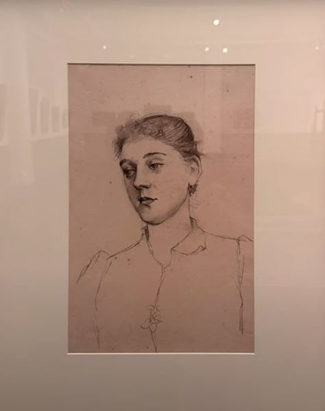 【《夏図》画稿女の顔】黒田清輝‐東京国立博物館黒田記念館収蔵
