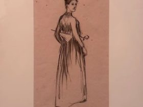 【《夏図》画稿(傘持つ女)】黒田清輝‐東京国立博物館黒田記念館収蔵