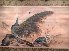 【孔雀図】荒木寛畝－皇居三の丸尚蔵館収蔵