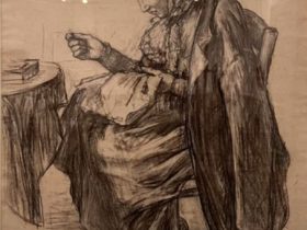 【繡物する女】黒田清輝‐東京国立博物館黒田記念館収蔵