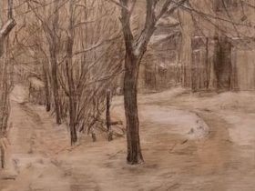 【雪景】黒田清輝‐東京国立博物館黒田記念館収蔵
