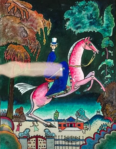 【女性ライダーと青い獅子】ワシリー・カンディンスキーーロシア国立博物館所蔵