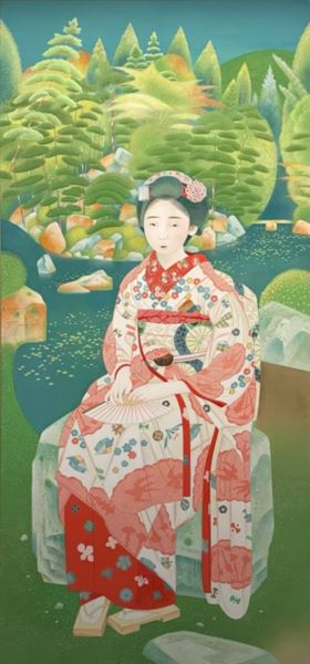 【舞妓林泉】土田麦僊‐東京国立近代美術館