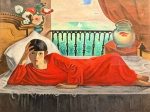 【休む赤衣の女】板倉鼎‐東京国立近代美術館所蔵