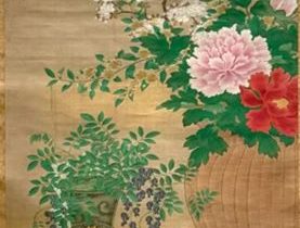 【春花生花図】狩野玉円－皇居三の丸尚蔵館所蔵