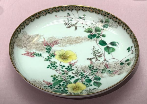 【色絵四季草花図食器】幹山伝七-皇居三の丸尚蔵館所蔵