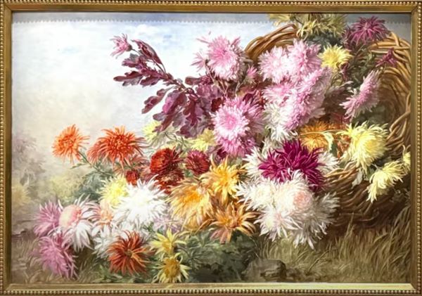 【菊花図額】陶磁－皇居三の丸尚蔵館所蔵