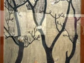 【草花図屏風】藤井達吉‐東京国立近代美術館所蔵