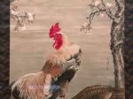 【桜花軍鶏図】宋紫石‐東京国立博物館所蔵