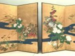 【流水四季草花図屏風】酒井抱一‐東京国立博物館所蔵