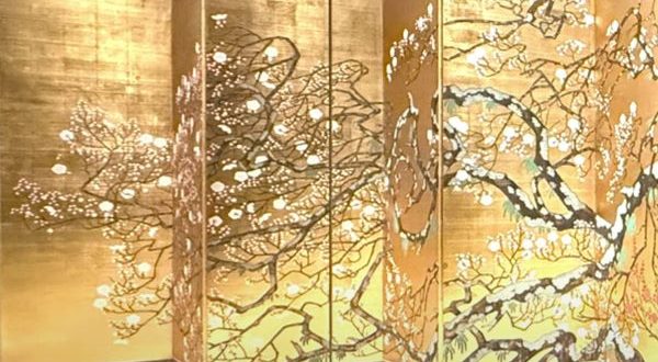 【紅白梅図屏風】今中素友－皇居三の丸尚蔵館所蔵