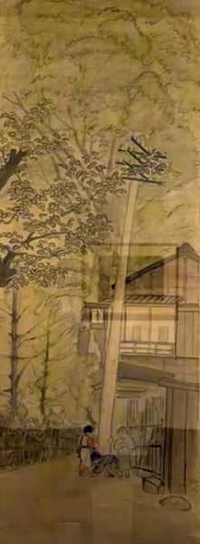 【日暮里の新緑】戸張孤雁‐東京国立近代美術館所蔵