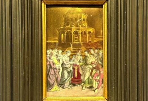 【《聖母の結婚》に基づくエマーユ絵ー画】マリー・モローー梶光夫氏蔵