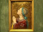 【(サンタ・マリア・ウィルゴ)に基づくエマーユ絵画】カロリーヌ・ドランドン梶コレクション