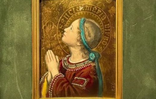 【(サンタ・マリア・ウィルゴ)に基づくエマーユ絵画】カロリーヌ・ドランドン梶コレクション