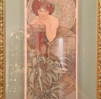 【エメラルド(連作「四つの宝石」より)】アルフォンス・ミュシャー梶光夫氏蔵