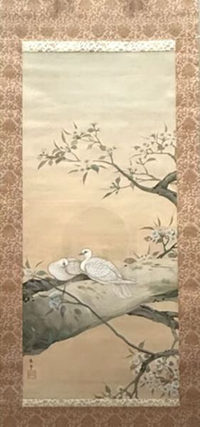 【梨に双鳩】菱田春草‐東京国立博物館所蔵