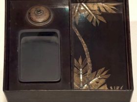【桜山鵲蒔絵硯箱】室町時代‐東京国立博物館所蔵