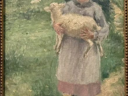 【羊を抱く少女】黒田清輝‐黒田記念館所蔵