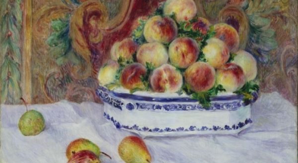 【桃のある静物】ルノワール‐メトロポリタン美術館所蔵