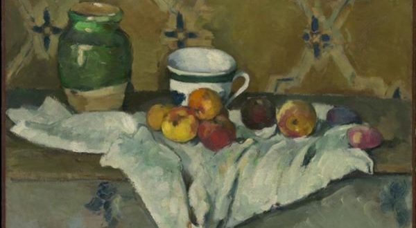 【壺とカップとリンゴの静物画Still Life with Jar, Cup, and Apples】ポール・セザンヌ‐メトロポリタン美術館所蔵
