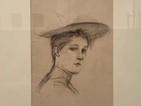 【《夏図》画稿(女の顔)】黒田清輝‐黒田記念館