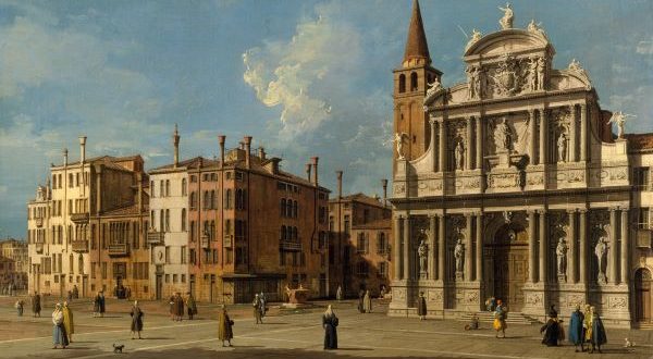 【ヴェネツィア、サンタ・マリア・ゾベニゴ広場】カナレット‐メトロポリタン美術館所蔵