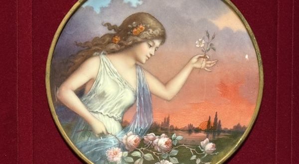 【野ばらを持つ女性】梶コレクション