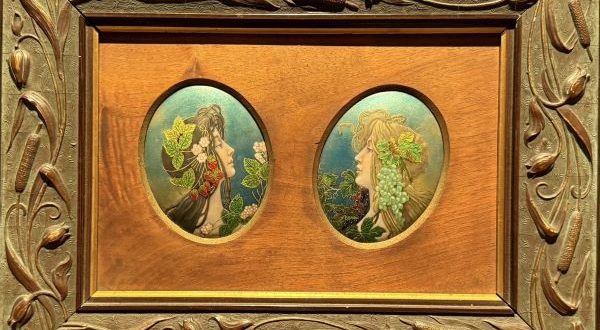 【イチゴとブドウで髪を飾る二人の女性】アントワーヌ・スーストルー梶コレクション