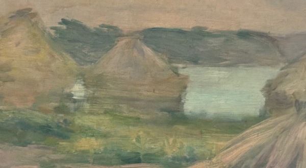 【濱辺の夕月】黒田清輝‐黒田記念館所蔵